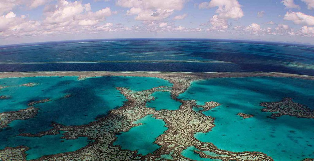 Great Barrier reef fro above