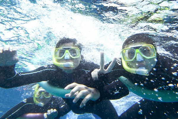 Snorkeling the reef
